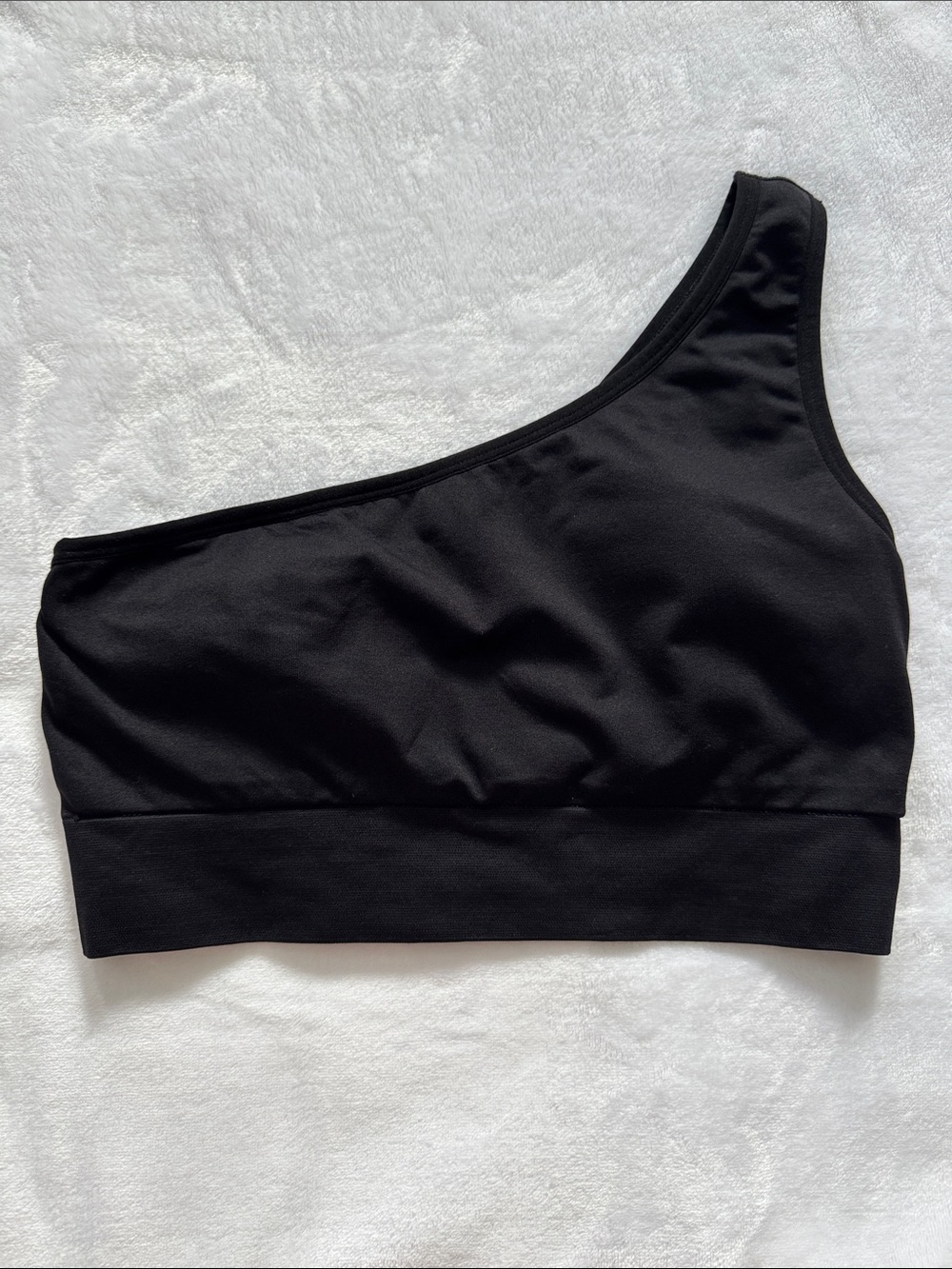 Victorias Secret Pink Active Black One Shoulder Bra